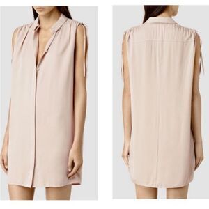 NWT All Saints Drain Dress Cream color size 0